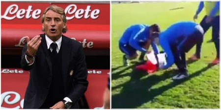 Inter Milan players pull a cheeky prank on birthday boy boss Roberto Mancini (Video)