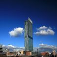 Manchester’s Beetham Tower makes bizarre noise as high winds blast the city (Video)