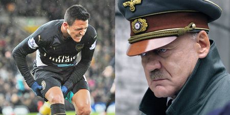 Downfall’s Hitler reacting to Alexis Sanchez getting injured is priceless (Video)