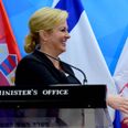 Humanitarian leader’s trousers fall down in mid-photo…with the Croatian president (Video)