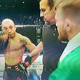 WATCH: Conor McGregor shows champions class with respectful gesture to Jose Aldo