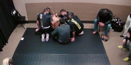 VIDEO: Heartbreaking footage of broken Jose Aldo in post-fight locker room