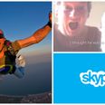 Irish guy Skype calls his parents while skydiving and they go hilariously mental (Video)