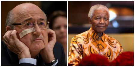 Sepp Blatter apologises and name drops Nelson Mandela in bizarre press conference