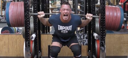 John Cena breaking his own squatting record will make you wince (Video)