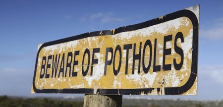 PICS: Giant pothole in Ireland attempts to swallow Renault whole