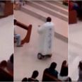 VIDEO: Priest reprimanded after delivering sermon on a hoverboard
