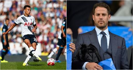 Jamie Redknapp has heaped the pressure on Dele Alli with comparison to midfield legend