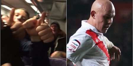 VIDEO: Stoke fans recognise Doncaster player on the train home and decide to take the p*ss
