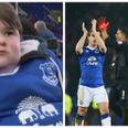 Everton players and fans perform heartwarming gesture for young disabled fan (Video)