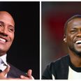 The Rock and Kevin Hart surprise fans at screening of new film (Video)