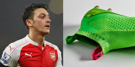 PICS: Mesut Ozil’s new luminous green laceless boots are sure to divide opinion