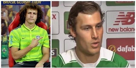 VIDEO: New Celtic signing goes on the offensive against David Luiz at unveiling