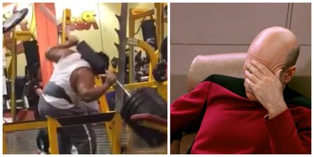 VIDEO: Over-confident weightlifter tries to squat 855lbs…and it goes horribly wrong