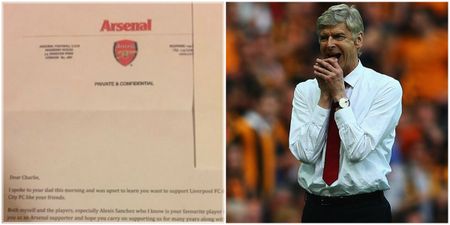 Dad faked this brilliant letter from Arsene Wenger to stop son supporting Liverpool