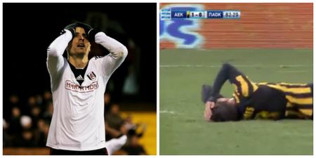 VIDEO: Dimitar Berbatov is sent off for the first time in 14 years