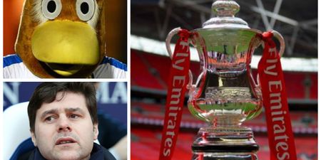 Cup fever takes hold of Colchester’s very excited mascot ahead of Spurs clash