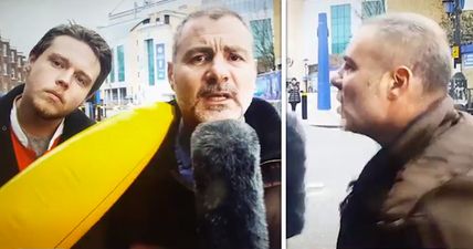 VIDEO: Italian deadline day report interrupted by giant inflatable…but the reporter fights back