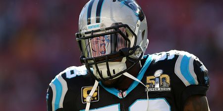 PIC: Panthers star reveals gruesome scar after playing in Super Bowl 50 two weeks after breaking arm