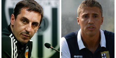 A very harsh Hernan Crespo has absolutely no sympathy for struggling Gary Neville