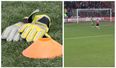 VIDEO: Goalkeeper’s ball juggling nightmare results in comedy goal