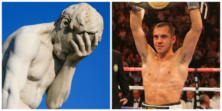 VIDEO: Scott Quigg had a painfully ironic slip up as he tried to intimidate Carl Frampton