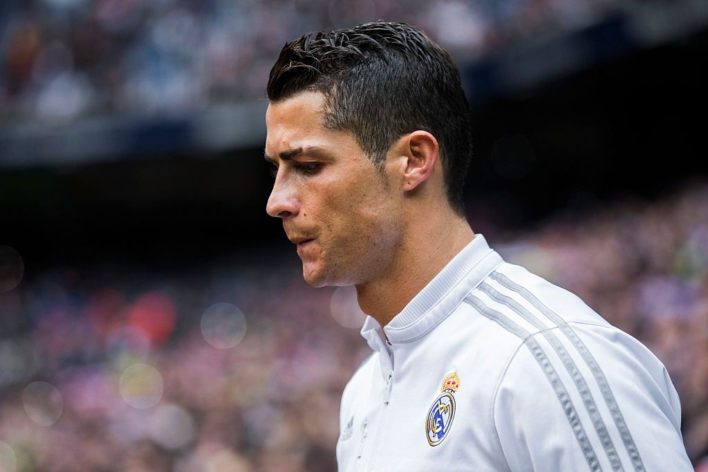 MADRID, SPAIN - FEBRUARY 13: Cristiano Ronaldo of Real Madrid CF enters the pitch prior to start the La Liga match between Real Madrid CF and Athletic Club at Estadio Santiago Bernabeu on February 13, 2016 in Madrid, Spain. (Photo by Gonzalo Arroyo Moreno/Getty Images)