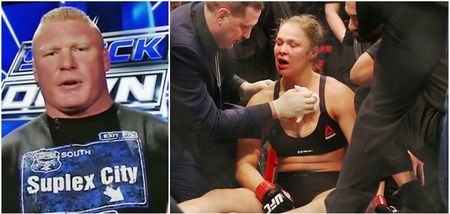 Brock Lesnar had this typically no-nonsense message for Ronda Rousey