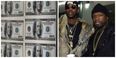 PICS: “Broke” 50 Cent in trouble for photos of himself lying in a heap of money
