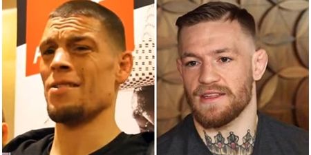 Nate Diaz has already won his first staredown with Conor McGregor