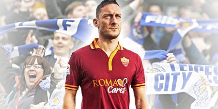 The legendary Francesco Totti could be joining Leicester City