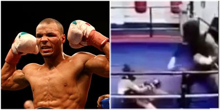 VIDEO: Chris Eubank Jr sparks out young boxer in training with vicious shot