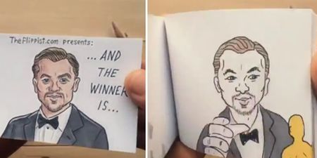 VIDEO: Leonardo DiCaprio’s night at the Oscars as told by this flipbook is just too funny