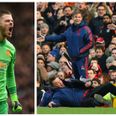 David De Gea reassures Manchester United fans after Louis van Gaal’s animated touchline performance