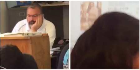 Teacher forgets to turn his projector off and he may live to regret it