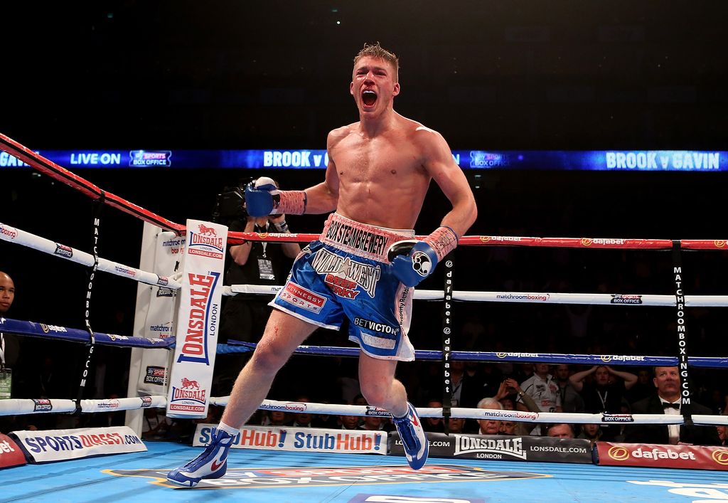 Nick Blackwell celebrates after defeating John Ryder in May, 2015. ( Ben Hoskins/Getty Images)