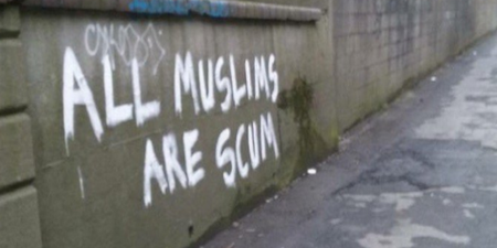 Anti-Muslim graffiti is brilliantly amended by kind-hearted good samaritan