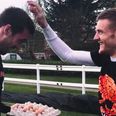 VIDEO: Watch Jamie Vardy get an egg smashed on his head