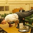 So it turns out Canadian prime minister Justin Trudeau has insane core strength