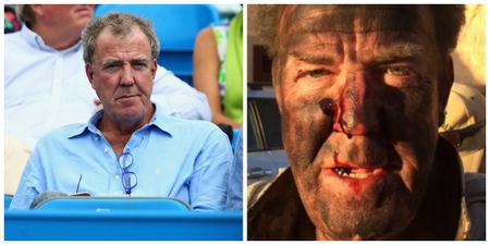 Jeremy Clarkson looks bloodied and bruised after ‘most dangerous stunt I’ve ever attempted’