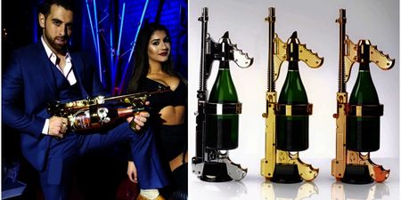 The ‘champagne machine gun’ is the ultimate party weapon