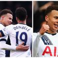 Dele Alli was blissfully unaware he’d been nutmegged by team-mate in pre-match warm up