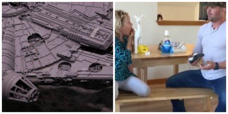 Dad uses Millennium Falcon to remove his daughter’s tooth, because why not?
