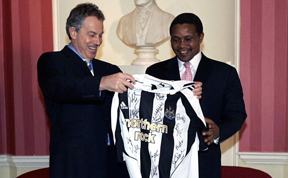 British Prime Minister Tony Blair Meets Tanzania President Jakaya Mrisho Kikwete
