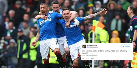 Watch Barrie McKay score one of the greatest ever Old Firm goals