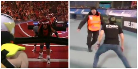 This Russian football fan was given the Gladiators treatment by stewards