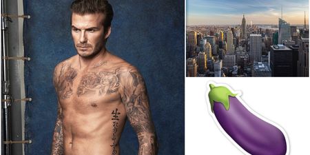 This New York office has an extremely intimate view of David Beckham