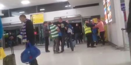 Celtic and Rangers supporters clash at Belfast airport just hours after Old Firm derby