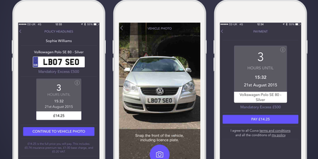 This app sorts insurance for you on your mate’s car for an hour