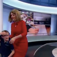 BBC presenter stops live broadcast to bring child to the loo